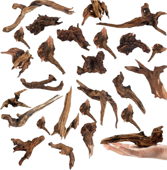 Tfwadmx Natural Small Coral Driftwood for Aquarium Decor 26 Pcs 4-5" Fish Tank Decorations Reptile Decor Assorted Driftwood Branch Reptile Tank Wood Decor