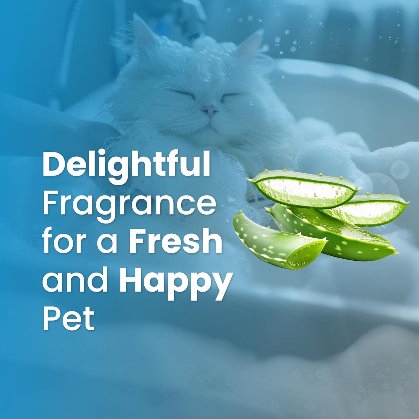 Bio PetActive Cat Shampoo with Natural Aloe Vera Extract | Itch Relief, Sensitive Skin & Coat Care – Deshedding & Moisturizing Formula | Veterinary Formulated, Paraben Free, pH Balanced | 13.53 Fl Oz