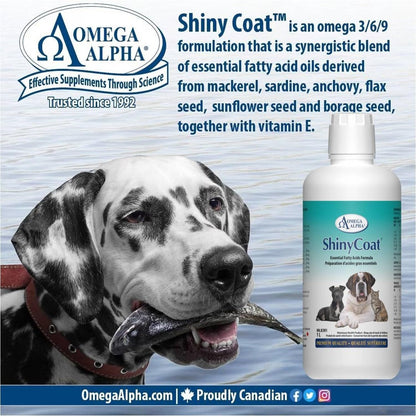 Omega Alpha Shiny Coat Equine Supplement, 1L