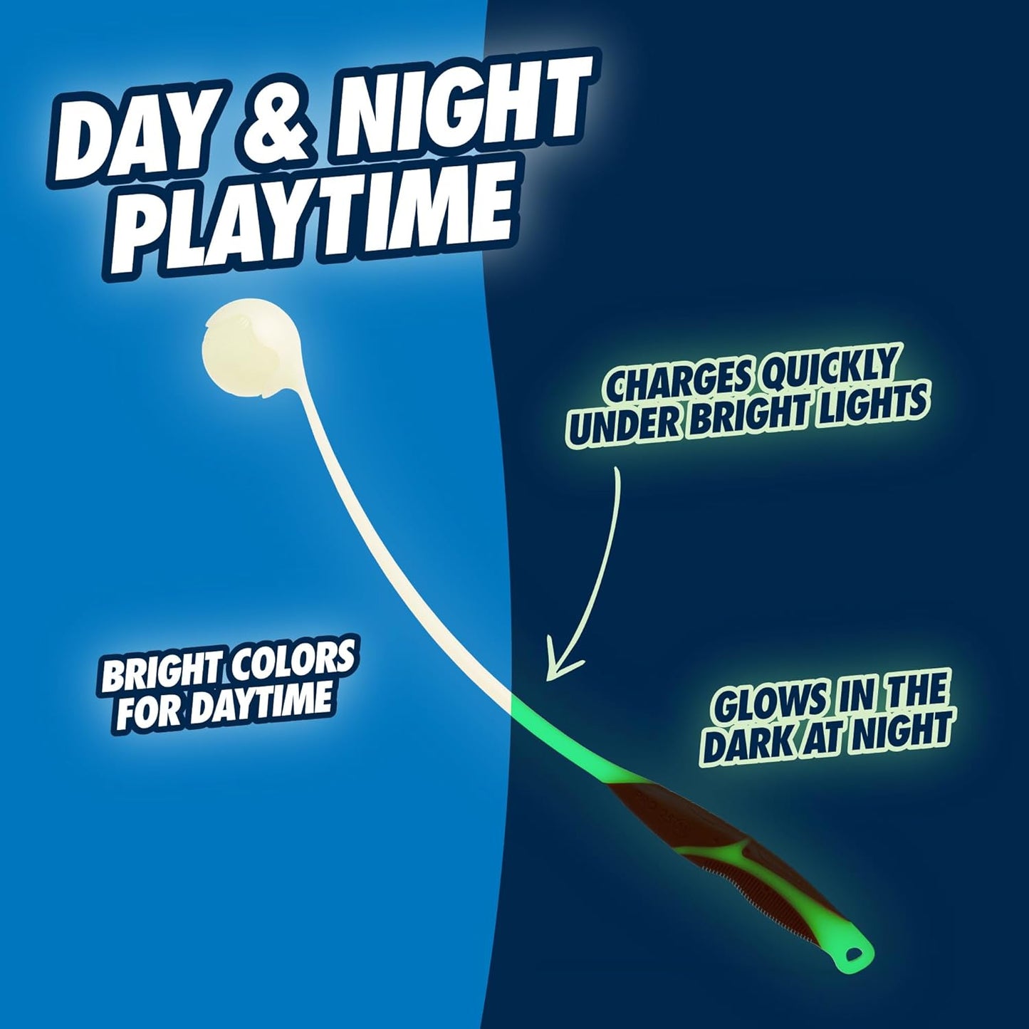 Chuckit! Pro Fetch Toy Dog Ball Launcher For Dogs; Compatible With Any Medium Chuckit! Medium Size 25 Inch + Glow Ball