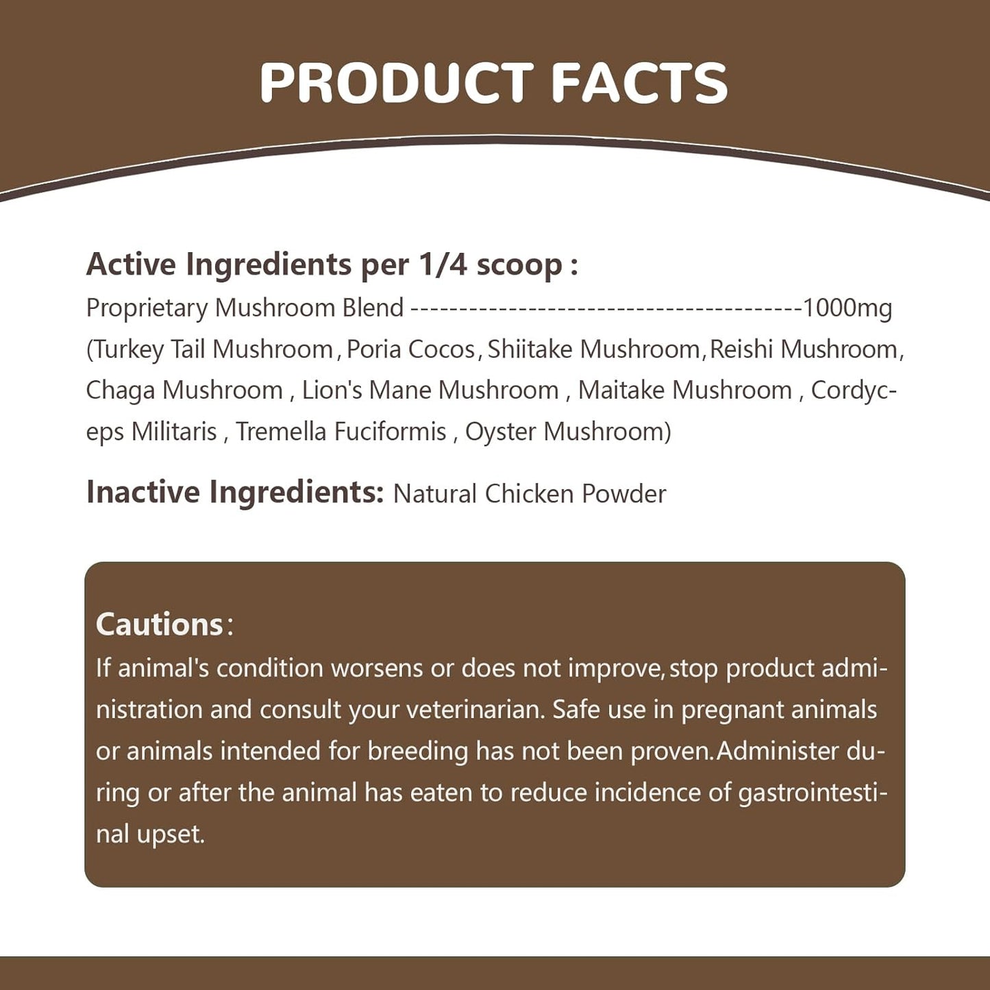 Turkey Tail Mushroom for Dogs, Organic 10 Mushroom Blend for Lumps and Bumps, Dog Herbal Supplements Probiotic with 50% β-Glucan, Joint Gut Immune Skin Support-60 Day Supply