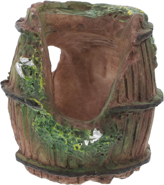 GLEAVI Reptile Hide Cave Habitat Decor Plastic Leopard Gecko Tank Reptile Rock Hideout Small Spider Scorpion Shelter for Bearded Dragon and Turtle Basking Platform