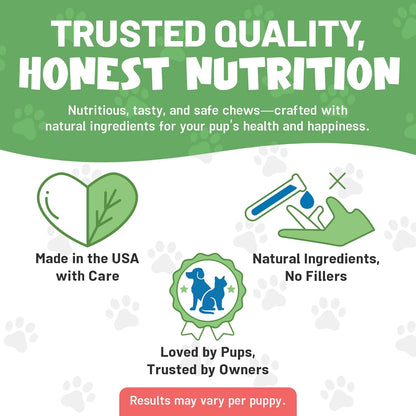 Guardian’s Choice VitaPup Puppy Vitamins Chews, Dog Vitamins for Growth, Digestion, Coat, Brain & Immune Support, Daily Multivitamin for Dogs with Omega 3, Biotin, & Calcium, 90 Tasty Soft Chews