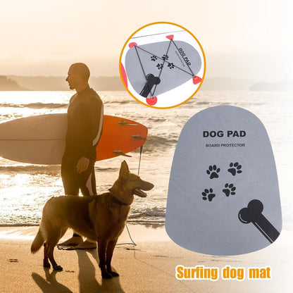Surfing Dog Mat – Anti-Slip Paddleboard Mat For Dogs, Surfboard Grip Deck Pad | Waterproof EVA Dog Surf Pad With Strong Adhesive Backing, Durable Pet Traction Mat For Canoe Kayak Paddling