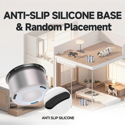 Dog Water Bowl No Spill and Slow Feeder Dog Bowl, 304 Stainless Steel