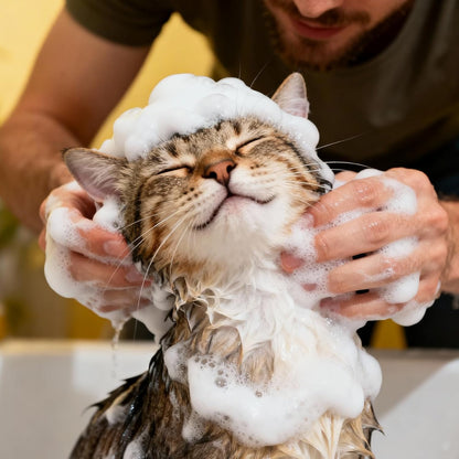 10 oz Hypoallergenic Cat Shampoo and Conditioner for Dandruff & Itchy Skin | Gentle Kitten Shampoo for Indoor Cats | Moisturizing Pet Shampoo for Cats & Kittens with Sensitive Skin (10 oz)