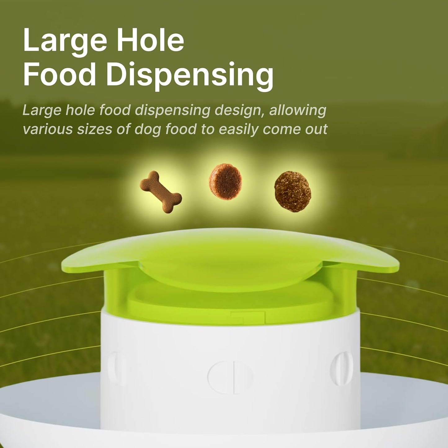 Dog Slow Feeder Bowl – Interactive Puzzle Feeder for Dogs – Fun Eating Game to Slow Down Fast Eaters – Non-Slip Design – Food & Water Bowl for Small, Medium & Large Dogs – Green