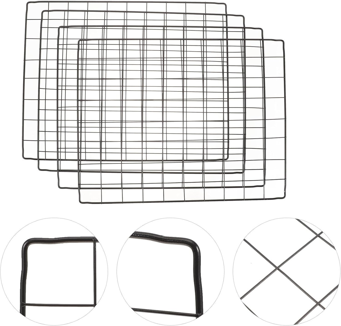 4Pcs DIY Dog Cage Divider Panels Detachable Metal Wire Mesh Fence Sheets 35X45Cm Pet Crate Barrier for Indoor Outdoor Puppy Playpen and Small Animal Isolation