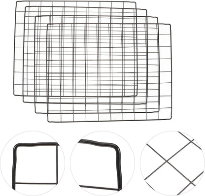 4Pcs DIY Dog Cage Divider Panels Detachable Metal Wire Mesh Fence Sheets 35X45Cm Pet Crate Barrier for Indoor Outdoor Puppy Playpen and Small Animal Isolation