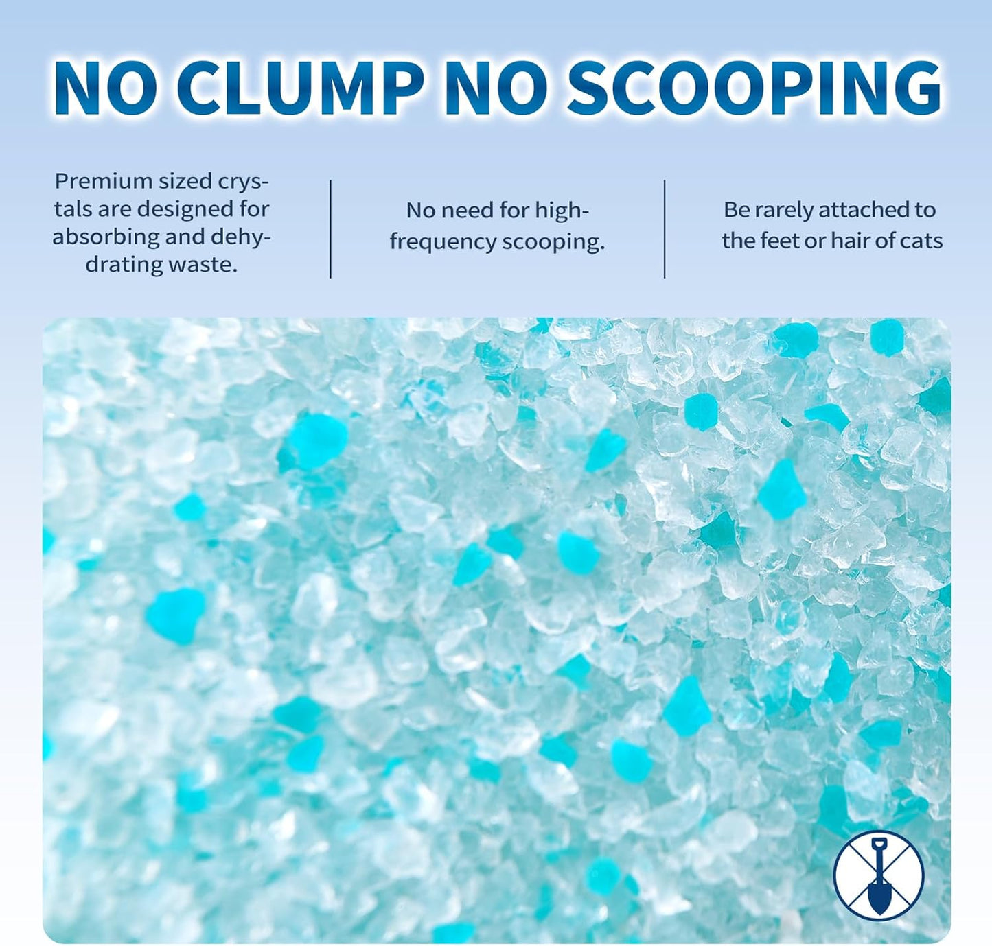 Made4Pets Cat Litter Crystals, Non Clumping Cat Litter Odor Control Kitty Litter Non Clumping No scooping Low Dust, Low Tracking, Lightweight, Dehydrates Waste,Cologne– 17.2 lbs (4 x 4.3 lb Packs)