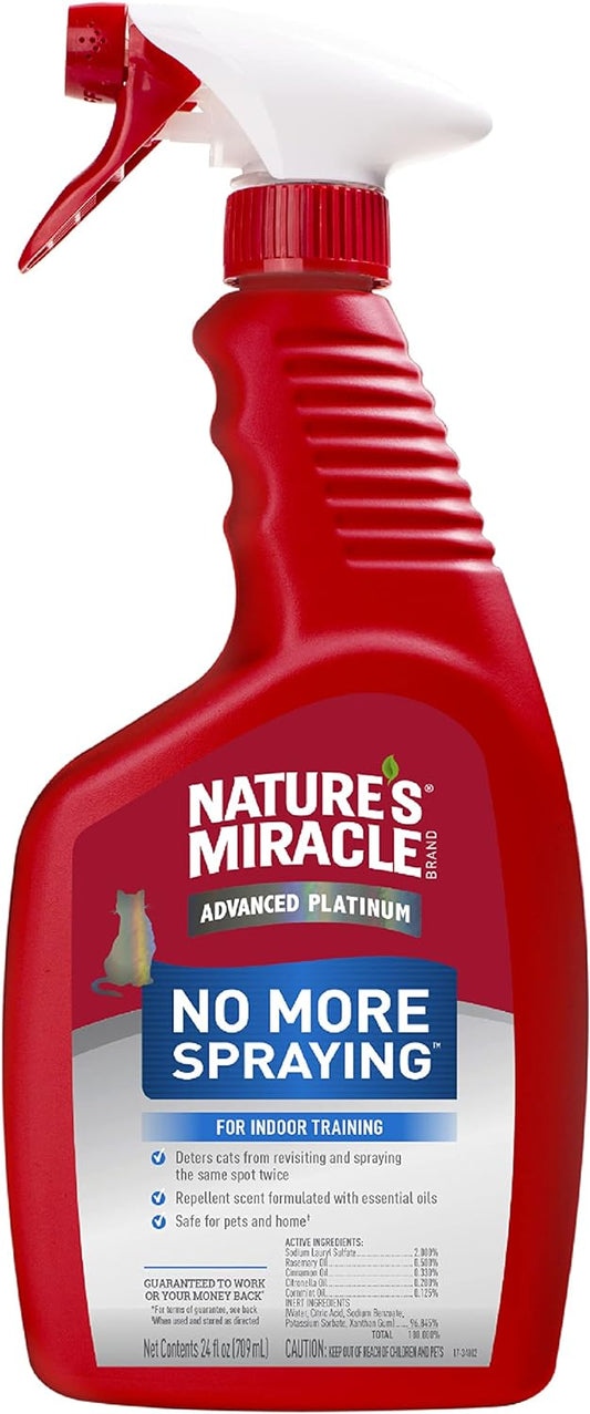 Nature's Miracle Advanced Platinum No More Spraying, 24 Ounces, Helps Discourage Repetitive Cat Spraying