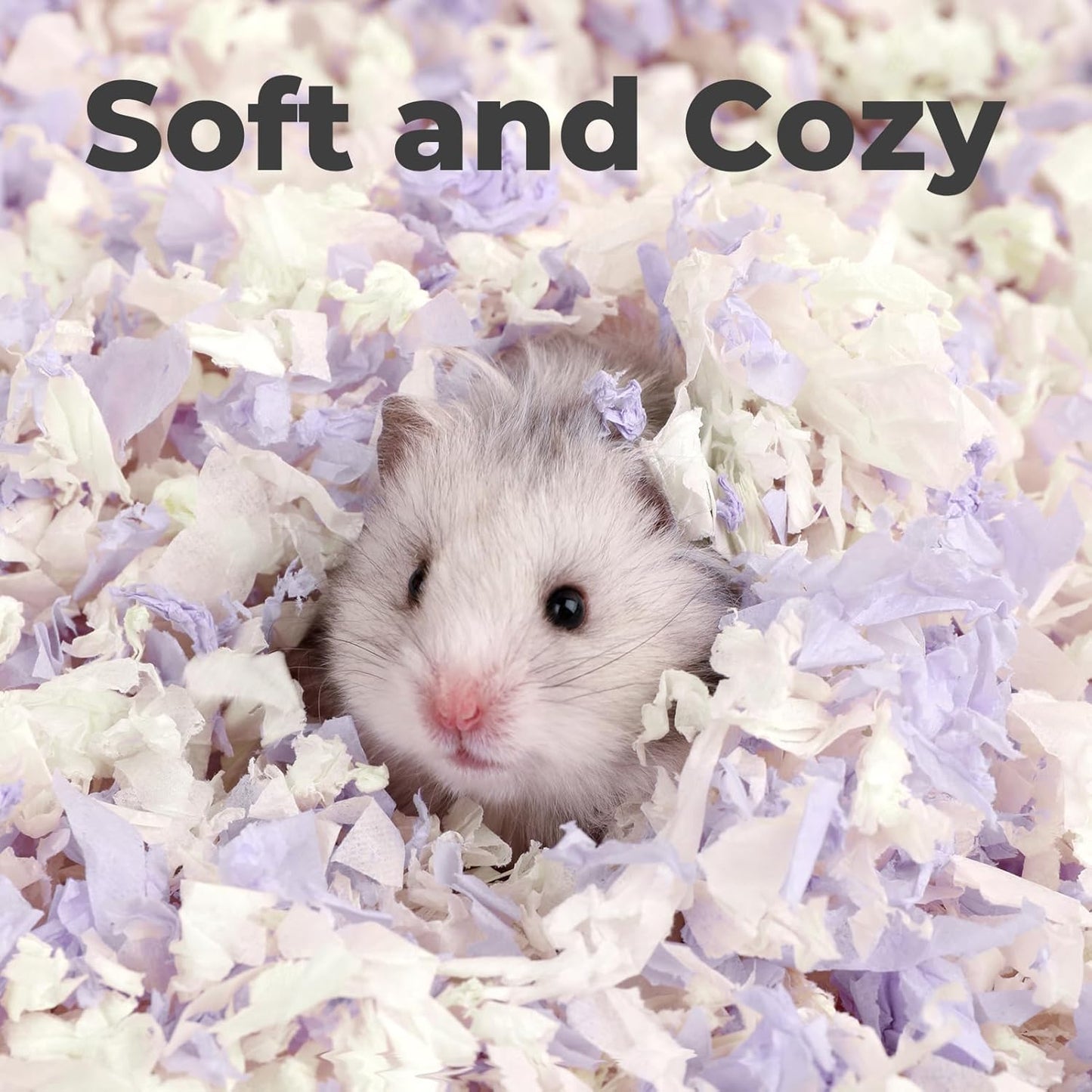 mini&moe Hamster Bedding 50L: Dust-Free and Odor Control Moisture Absorbent Natural Paper Small Pet Bedding - for Guinea Pigs, Hamsters, Chinchilla,Rabbits,Rat,Ferret, and Gerbil, 50 Liters