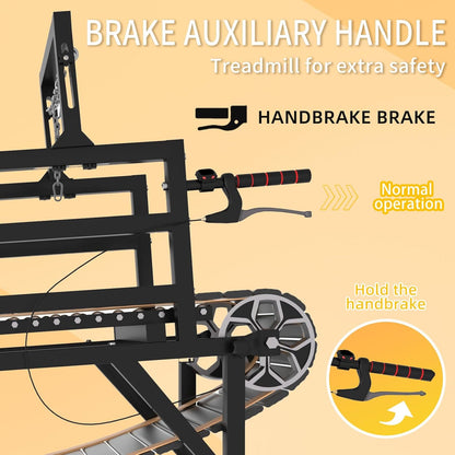 Dog Treadmill with Disc Brake, Resistance Adjustment & Paw-Friendly PE Slatmill - Heavy Duty Dog Treadmill for Large & Medium Dogs, Supports Up to 300 lbs, Easy to Move for Indoor & Outdoor Use