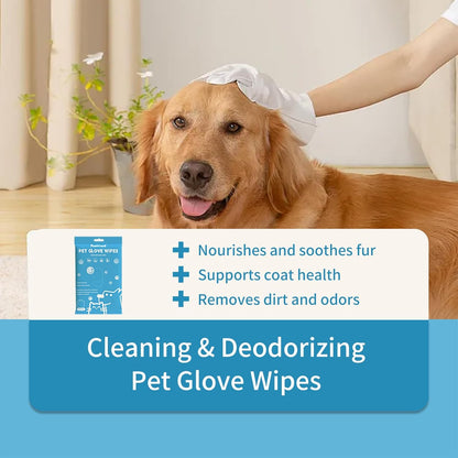 Hypoallergenic Pet Grooming Wipes for Dogs & Cats - Coconut Oil Cleaning & Deodorizing Bathing Wipes with Hydrating Formula for All Body Parts,Dog Cleaning Wipes Remove Odor (3 Pack)