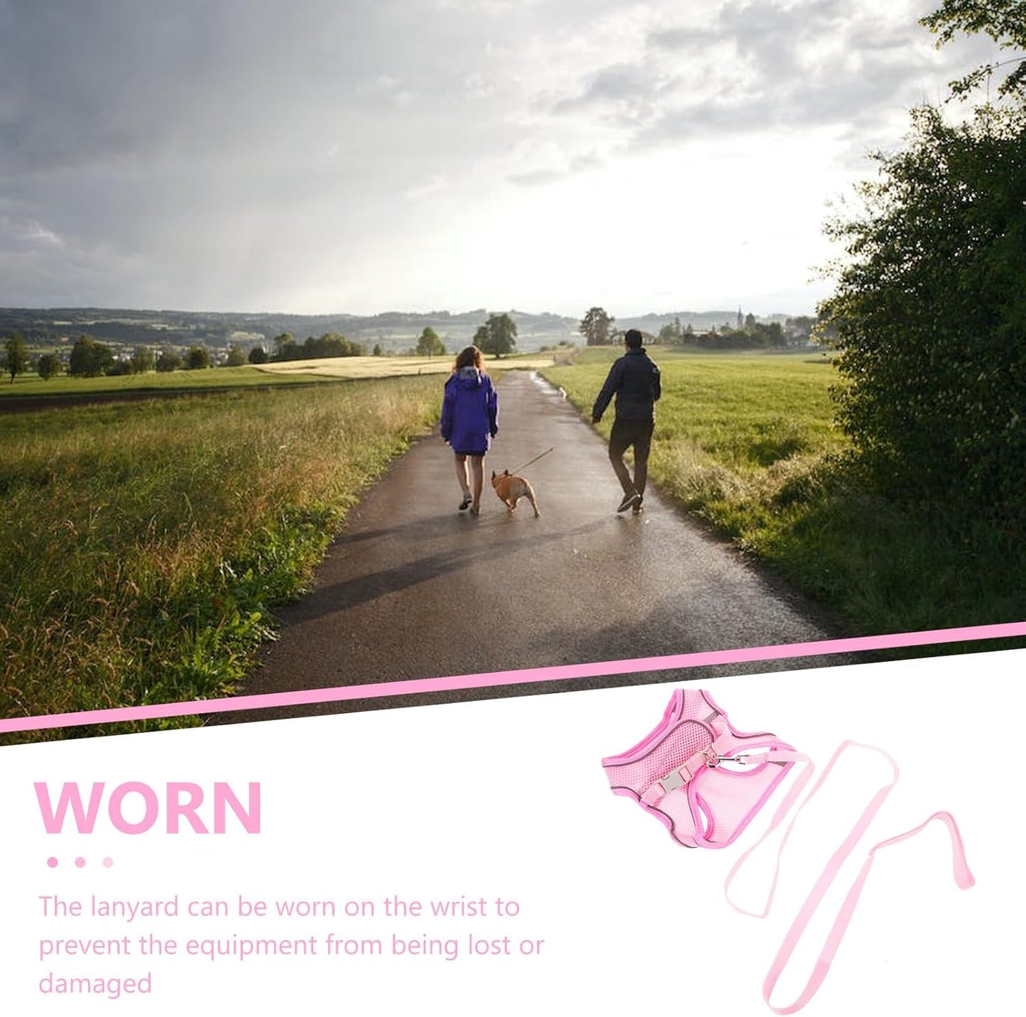 Beaupretty Breathable Reflective Dog Harness and Leash for Comfortable Walking Tear-Resistant Mesh Vest with Skin-Friendly Fabric Portable Safety Gear for Labradors Dachshunds and Household