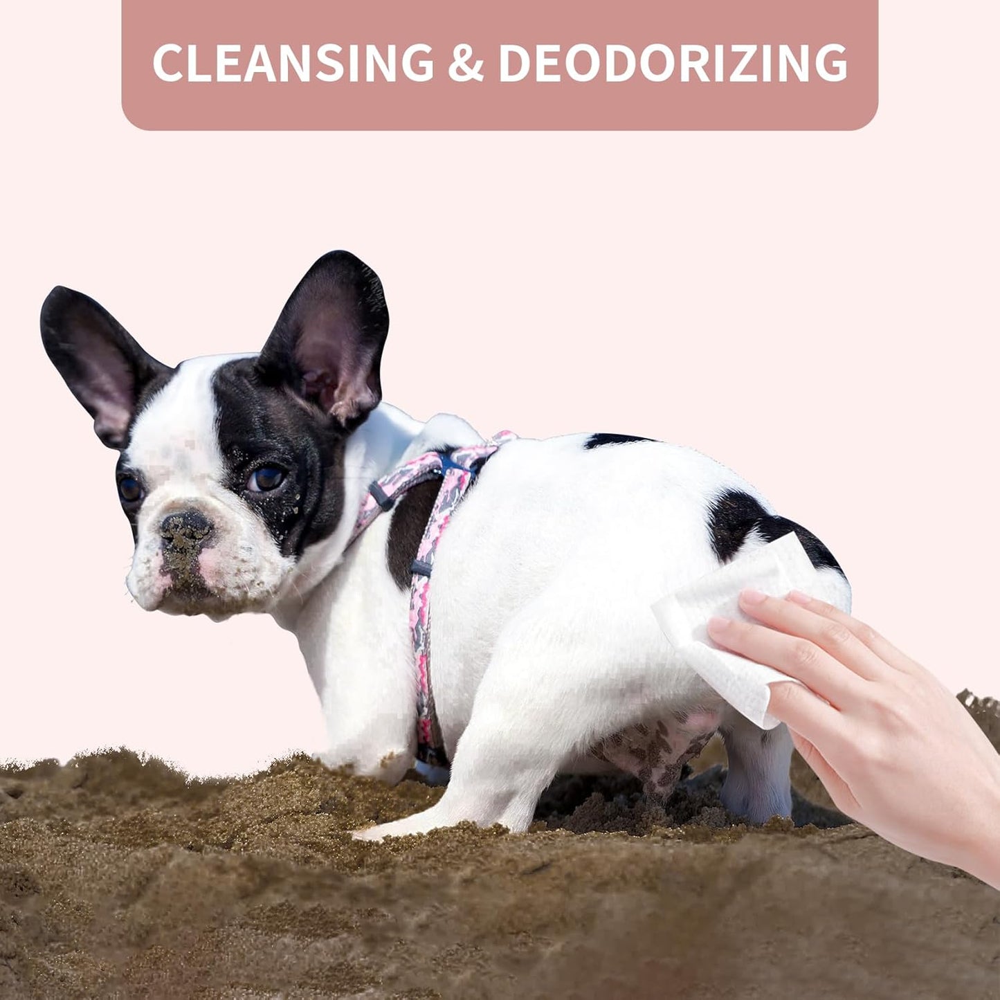 400 PCS Dog Wipes for Paws and Butt Hypoallergenic Pets Cleansing & Deodorizing Anal Gland Hygienic Puppy Wipes for Dogs Face and Body Wipes Cleaning Fur Doggie Wipes Doggy Wipes (Coconut Oil)