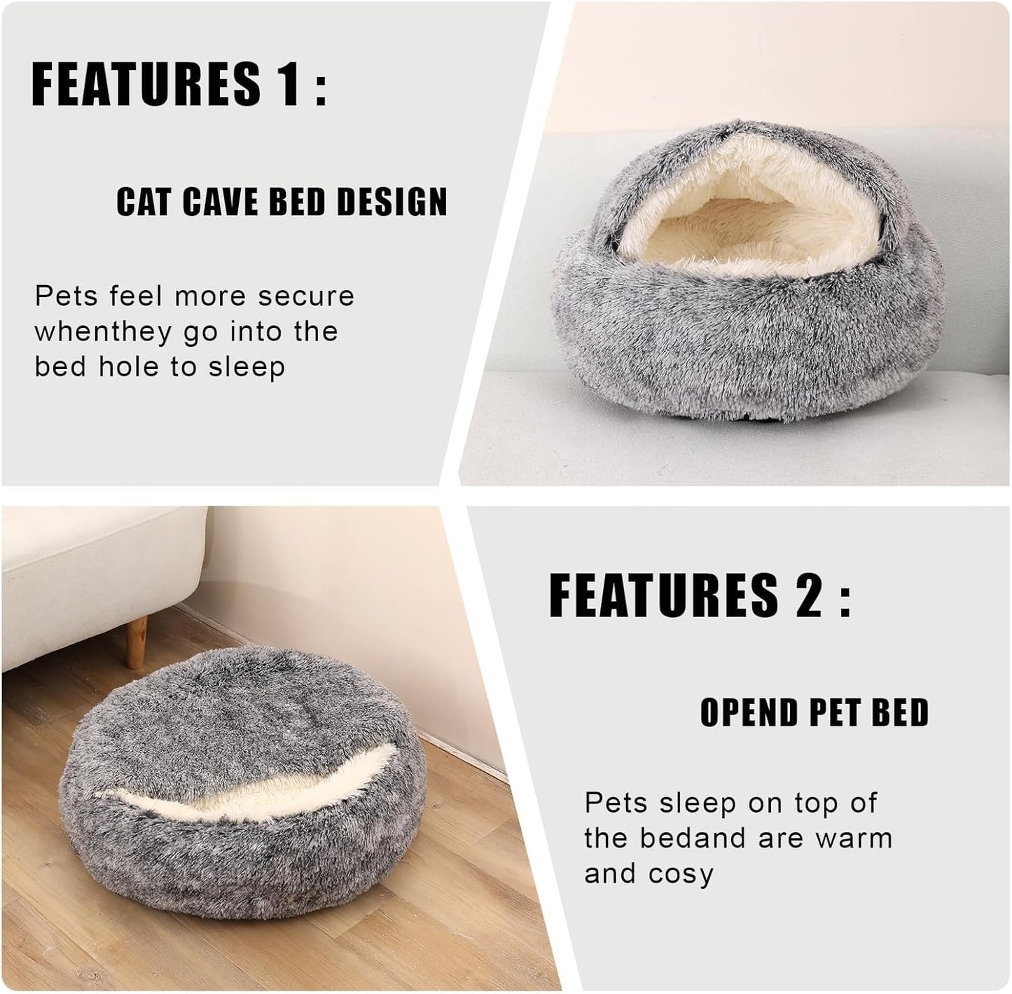 Cat Cave for Puppy and Kitty,Cat Tunnel Bed,Cat Toys for Indoor