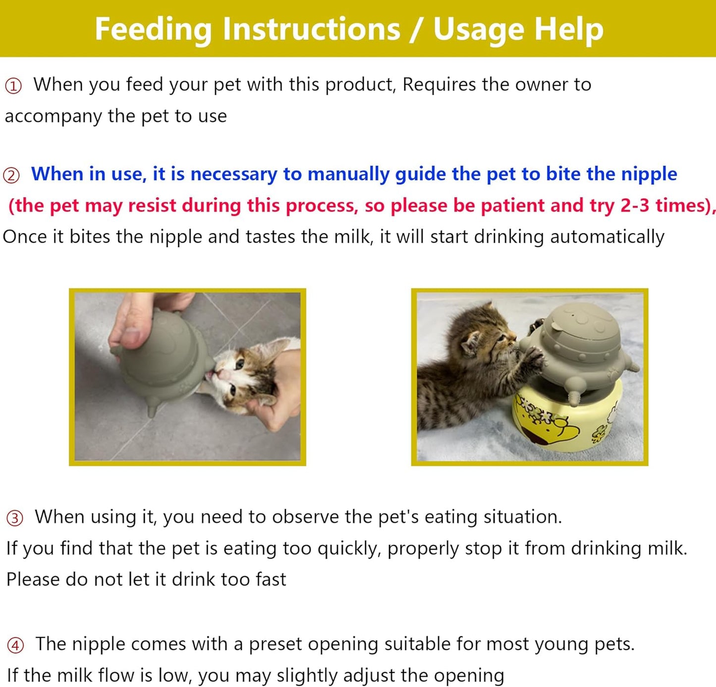 Puppy Bottles for Nursing,Puppy Milk feeders for Multiple Puppies Nipple,Puppy Feeder Milk Bowl,Feeder Bowl for Kittens,Grey