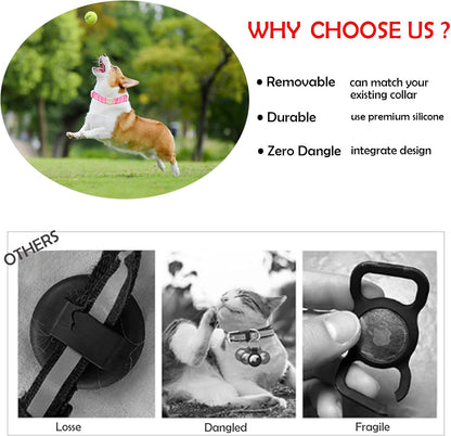 Lionheart Glory Pink Plaid Adjustable Dog Collar with Airtag Holder for Small Dogs