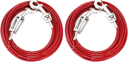 Boss Pet Large Dog Tie Out w Spring 20ft (Pack of 2)