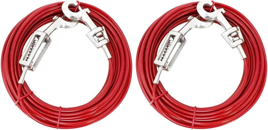 Boss Pet Large Dog Tie Out w Spring 20ft (Pack of 2)