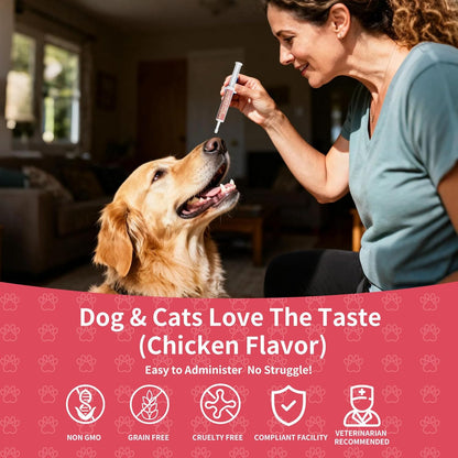 Antidiarrheal for Dogs Anti-Diarrhea for Cats Supplement - Kaolin & Pectin Probiotic Paste Fast-Acting Digestive Support - Puppy Probiotic Supports Firms Stool, Soothes Upset Stomach, Balances Gut pH