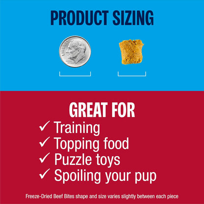 Muenster Freeze Dried Beef Bites - Complete Dog Food, Treat, Mixer or Topper (20oz) - Grain-Free