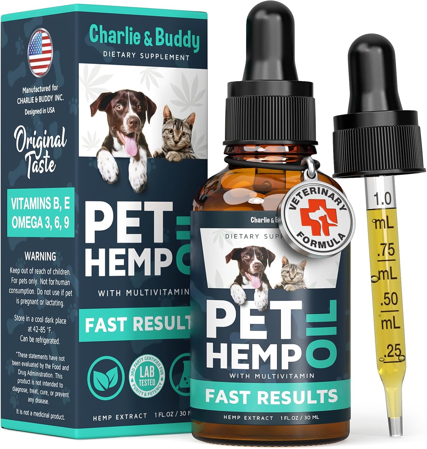 Charlie & Buddy Hemp Оil for Dogs Cats - Helps Pets with Аnxiеty, Pаin, Strеss, Slееp, Аrthritis, Sеizures Rеlief - Нiр Jоint Hеalth - Cаlming Trеats