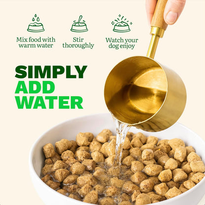 Get Joy Freeze Dried Raw Beef Meal, High Protein Grain Free, Dry Dog Food Meal Mixer and Topper, with Probiotics for Gut Health, Made with 100% USDA Organ Meat, for All Breeds and Ages, 16oz Bag