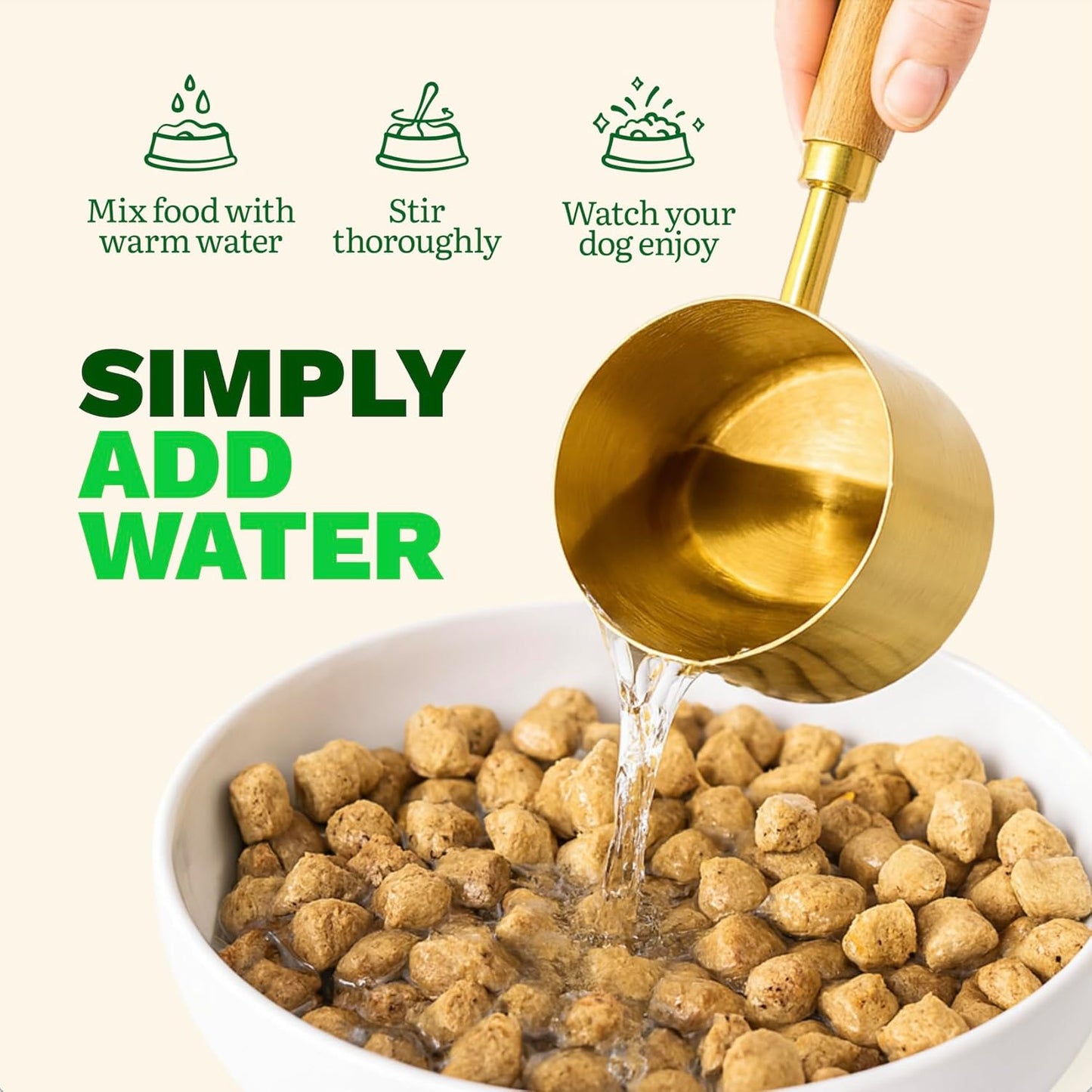 Get Joy Freeze Dried Raw Beef Meal, High Protein Grain Free, Dry Dog Food Meal Mixer and Topper, with Probiotics for Gut Health, Made with 100% USDA Organ Meat, for All Breeds and Ages, 16oz Bag