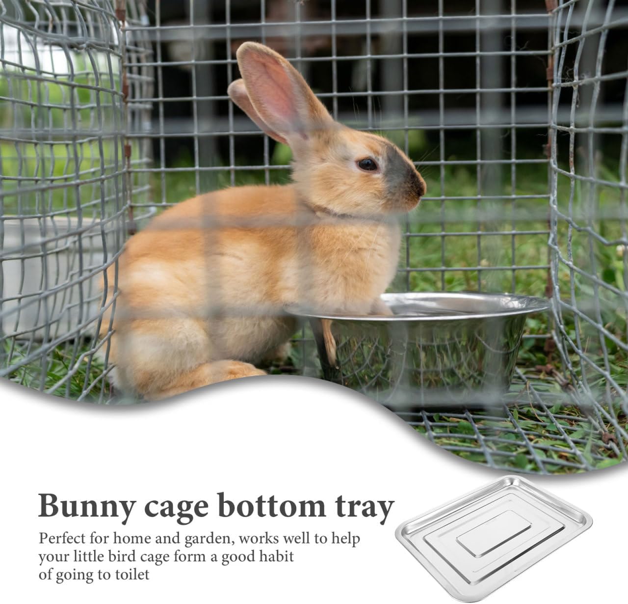 BESPORTBLE Heavy Duty Replacement Dog Crate Pan - Chew-Resistant Metal Tray for Pet Kennels Durable Floor Protection Easy Dogs and Cats 31cm X 21cm X2 cm