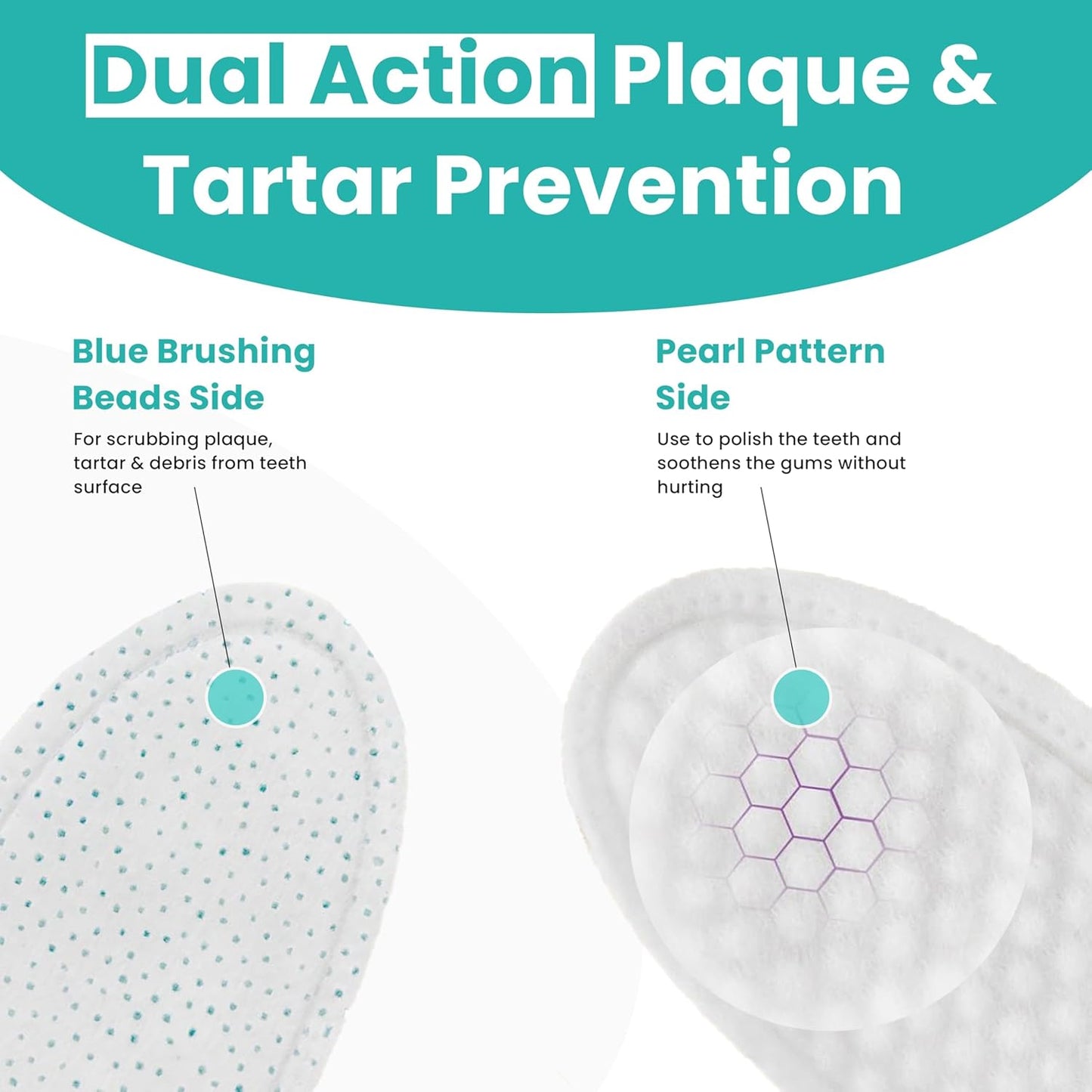 Premium Dog Teeth Cleaning Wipes - All Natural dog Toothbrush & Tooth Brushing Kit - Pet Dental Finger Wipes for cats & dogs - Freshens Breath, Reduces Tartar & Plaque - All in one finger wipes (50)