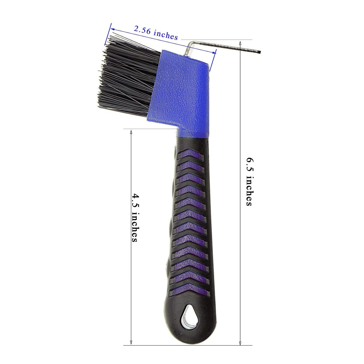 Horse Hoof Pick Brush with Soft Touch Handle (Royal Blue)