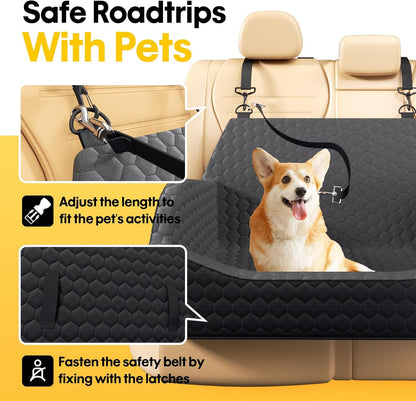 Dog Car Seat for Small Medium Dogs, Memory Foam Dog Booster Seat Elevated Cushion Seat for Dogs Under 55 lbs Pet Travel Bed