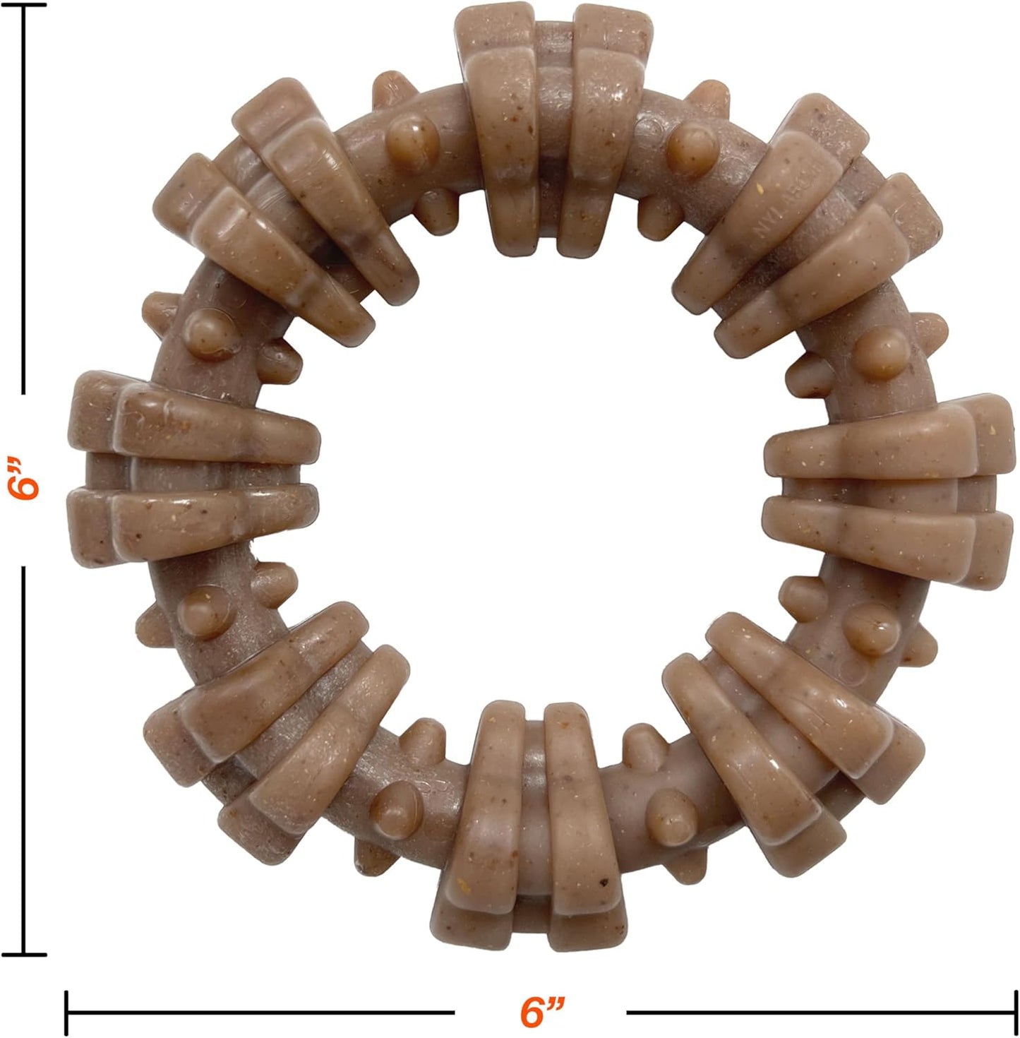 Nylabone Textured Ring Strong Chew Toy for Dogs Made with Real Beef & Chicken, Durable Dog Chew Bones for Aggressive Chewers, Keeps Dogs Busy, X-Large Dog Toys - 50+ lbs, 1 Count