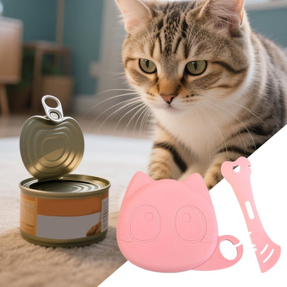 Lid and Spoon for Cat Food Jars | Lids for Cans and Spoons for Cats, Silicone Cover for Storage, and Scoop for Portioning Meals