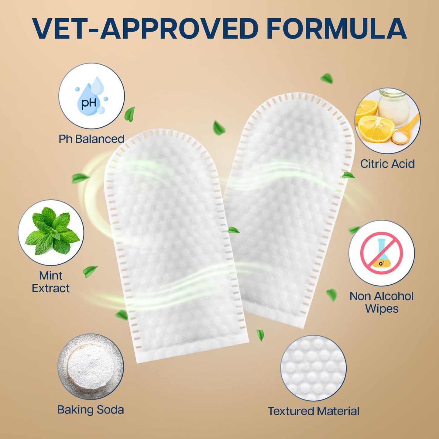 Dog Ear Wipes - 100 Value Pack - Mint Ear Wipes for Dogs, Vet Formulated Pet Ear Wipes for Dogs & Cats – Effective Dog Ear Cleaner for Itch Relief, Wax & Odor