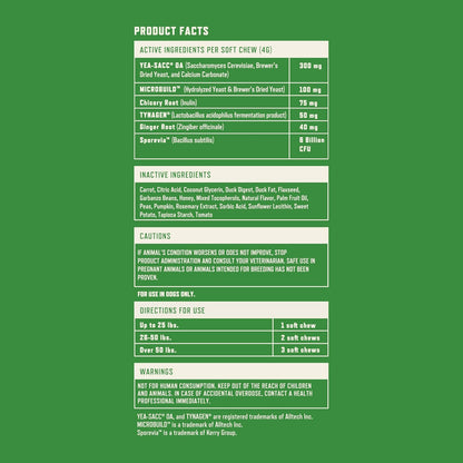 Rocco & Roxie Probiotics for Dogs, Support Gut and Digestive Health, Anti Diarrhea, Constipation & Gas Relief, Allergies, & Itchy Skin, Prebiotics, Enzymes, Puppy to Senior Dog Supplements Chews 60ct