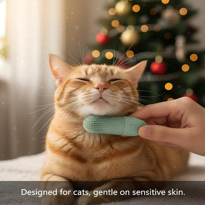 JBD Dog Toothbrush and Cat Oral Care Set | Finger Toothbrush for Small/Large Pets | Puppy Tooth Brushing Kit with Double Sided Brush | Cleans Teeth & Removes Tartar | 3-Piece Pet Dental Care