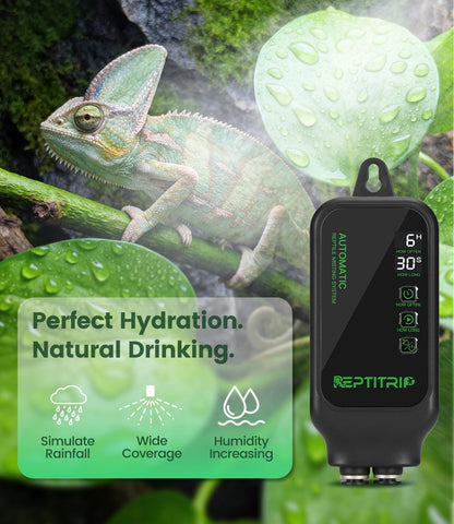 Reptile Mister System with Timer, Reptile Humidifiers Automatic, 360°Adjustable Misting Nozzles, DIY Misting System for Amphibians, and Rainforest Plants