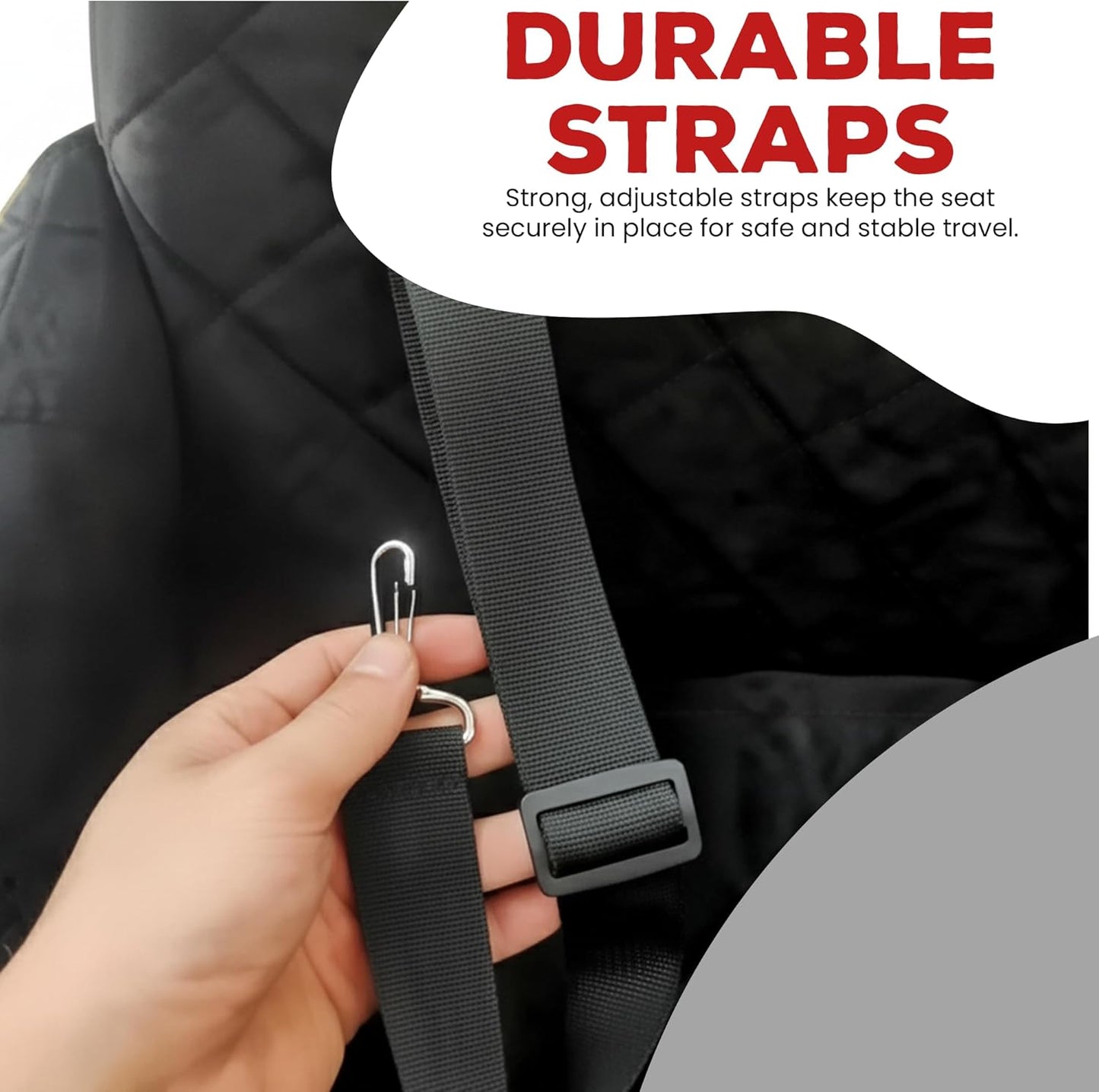 Elevated Dog Car Seat for Small/Medium Dogs up to 35 lbs, Memory Foam Pet Booster Seat with Detachable Washable Cover, Portable Travel-Safe Bed for Cars with Safety Belts and Storage Pockets