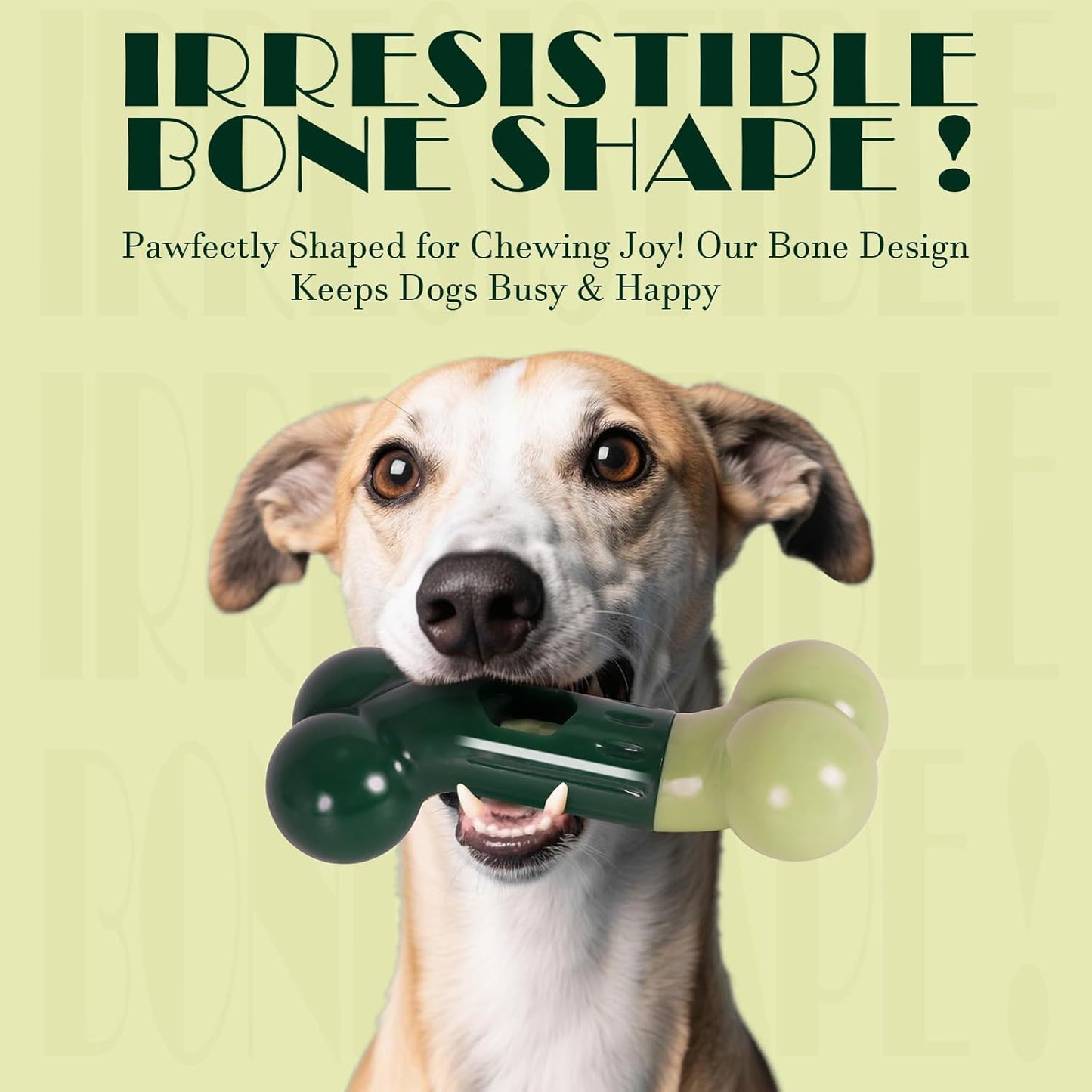 Apasiri Bully Stick Holder for Aggressive Chewers: Indestructible Dog Toy Prevents Choking No More Swallowed Ends, Bacon Flavored Nylon Tough Chew Toy to Keep Them Busy Medium/Large Dogs, Green