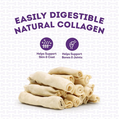USA Collagen Chip Rolls Assorted Dog Chew Treats - Natural Flavor, 10oz/2 Pack