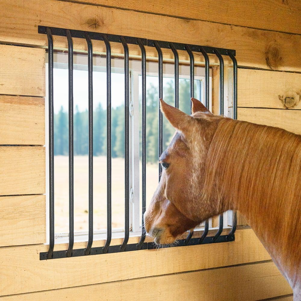 EASY-UP Schneiders Pro Bar Panels for 3'x3' Window | Horse Stall Safety Upgrade | Heavy-Duty Steel Protection for Barn & Equestrian Spaces