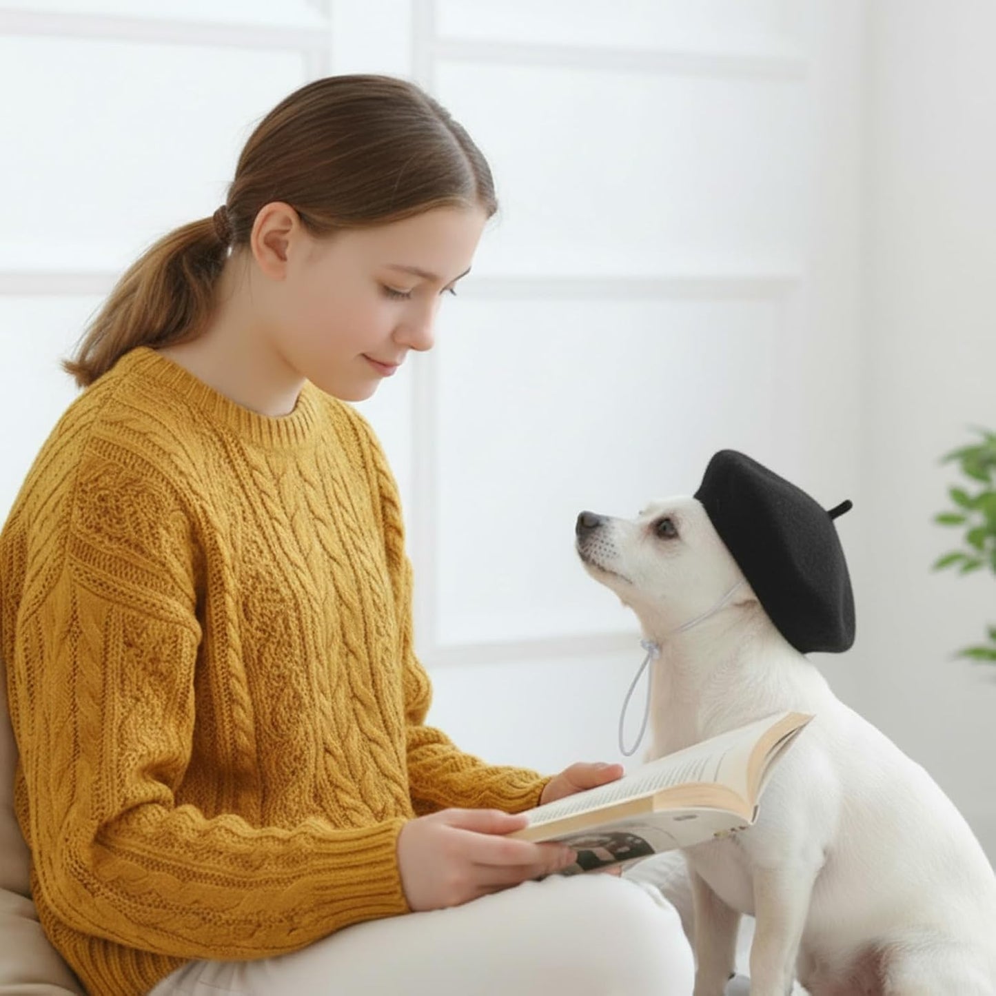 Dog Beret Dog Cat Hats, Funny Artist Dogs Hat, French Mushroom Artist Fedora Hat Pet Headwear Decor Christmas Costume Hair Accessory Photo Props