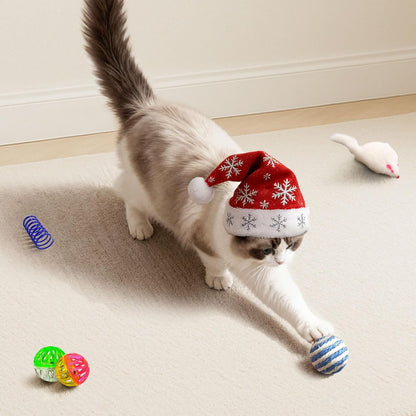 Cat Toys for Indoor Cats - 34 Packs Interactive Set with Colorful Springs, Mouse Toy, Catnip Ropes, Balls, Bells, and Sisal Ball for Kittens