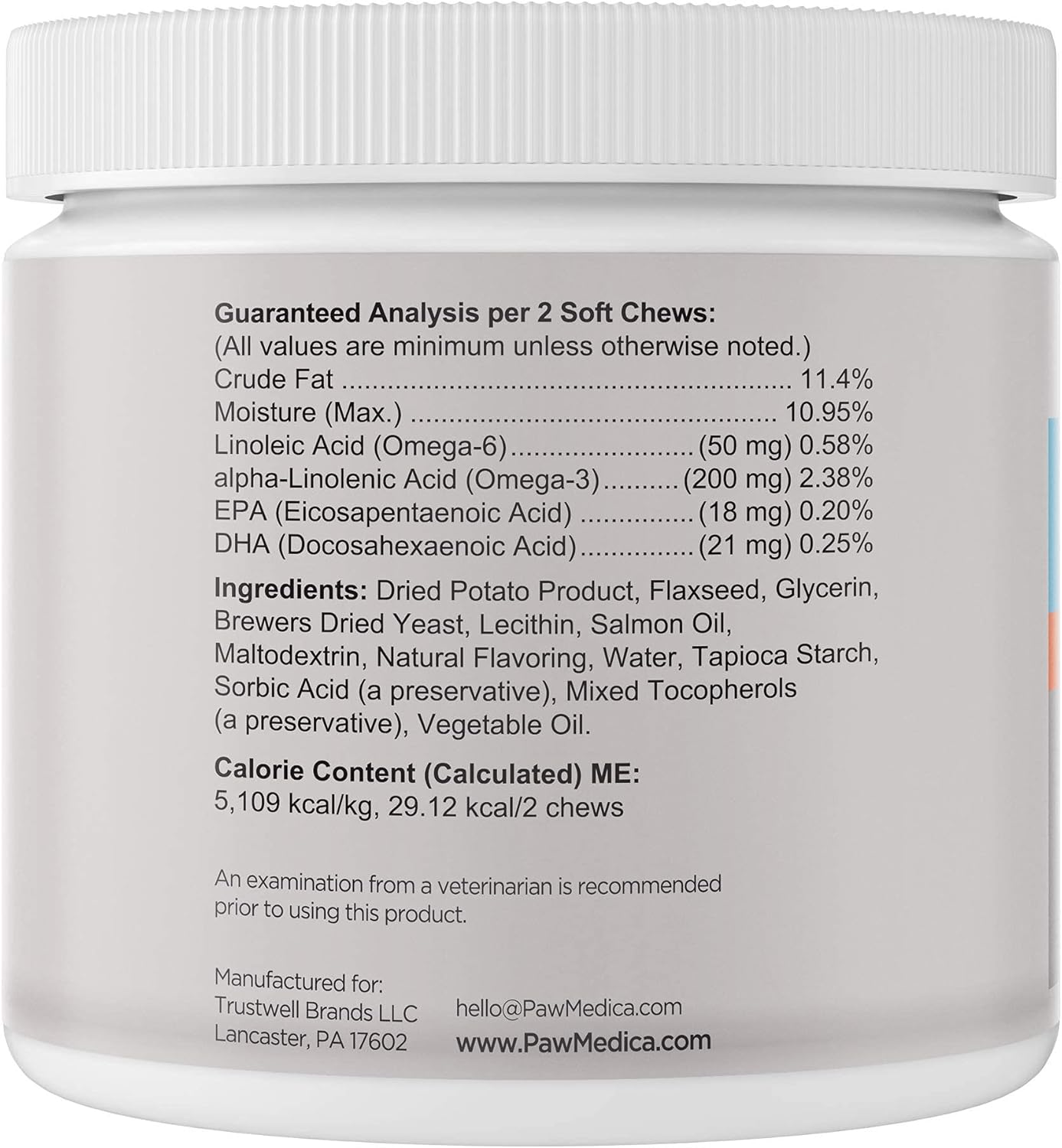 PawMedica Omega 3 for Dogs, Dog Skin and Coat Supplement with Fish Oil Love Helps with Dog Dry Skin, Omega 3 6 9 Vitamin Chews for Dog Allergies