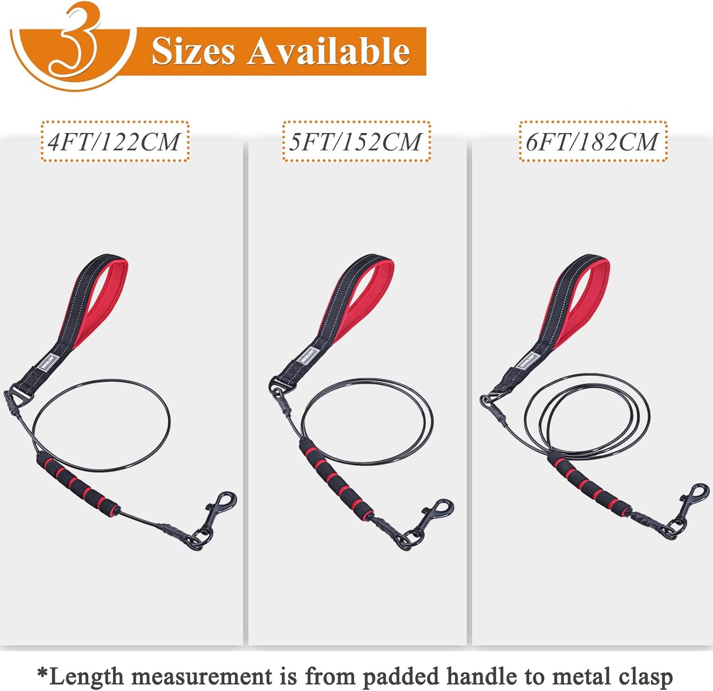 VIVAGLORY Chew Proof Dog Leash + Dog Coat, Running Waist Leash with Belt for Running Walking, Warm Fleece Lined Reflective