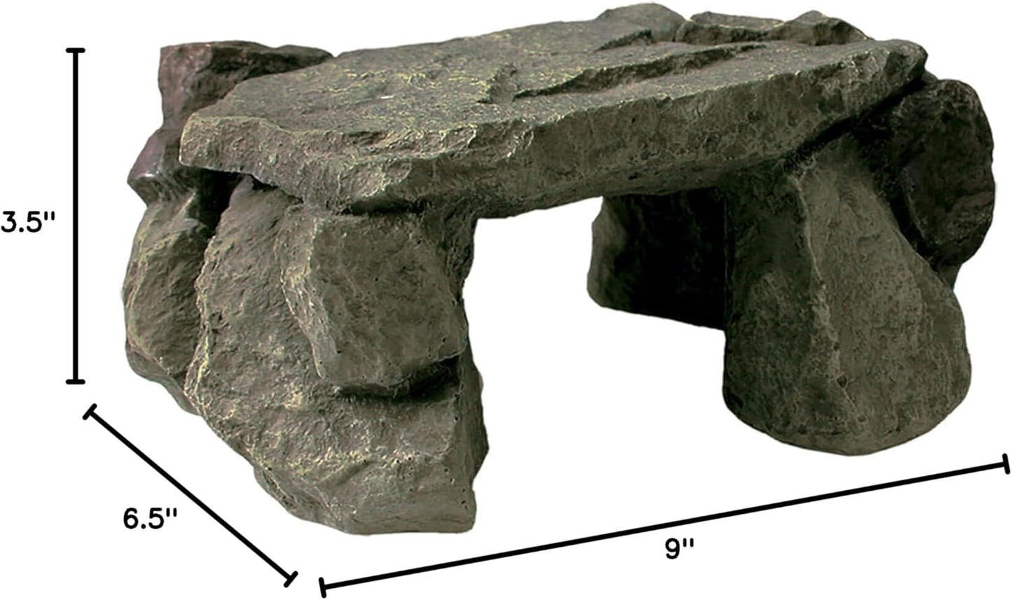 Zilla Pet Reptile Terrarium Shale Rock Den Décor, Basking Rock and Hide for Bearded Dragons and Other Reptiles, Medium