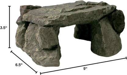 Zilla Pet Reptile Terrarium Shale Rock Den Décor, Basking Rock and Hide for Bearded Dragons and Other Reptiles, Medium